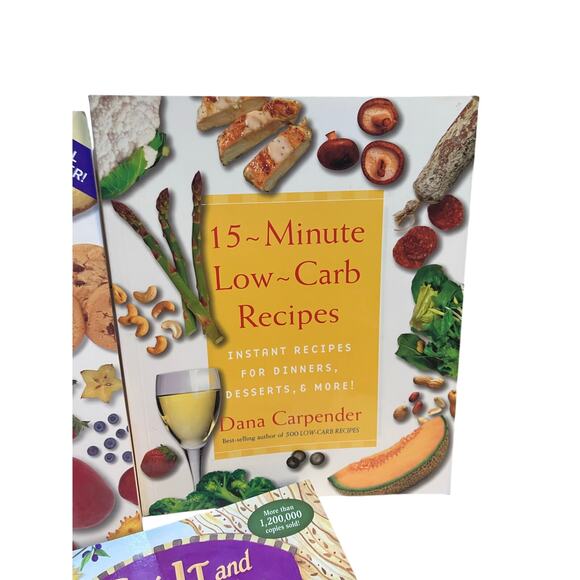 LOW CARB Healthy Cookbooks Lot of (3) RECIPES 15 Minute, 500, Fix it Forget It - Picture 4 of 8